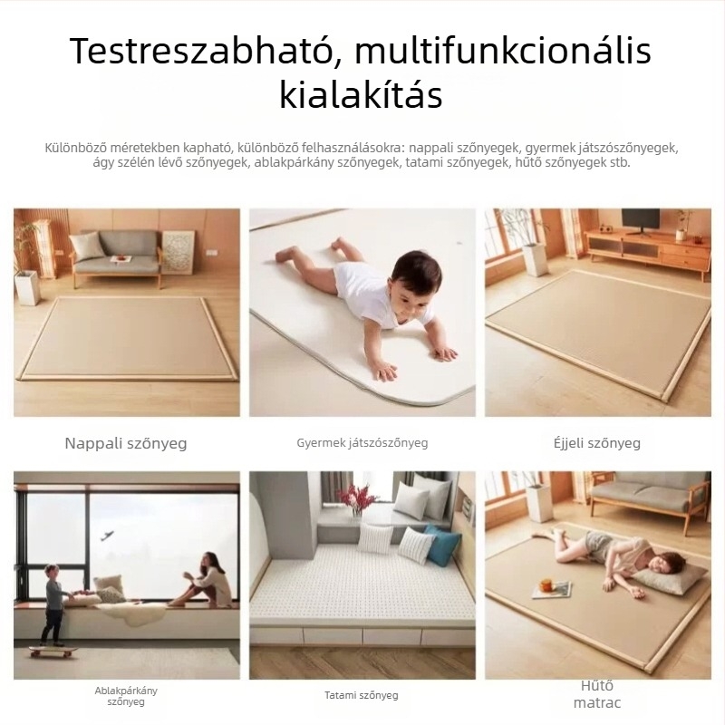 Ice Silk hűsítő matrac a padlóra, összecsukható tatami pad, alvó- és kúszó matrac