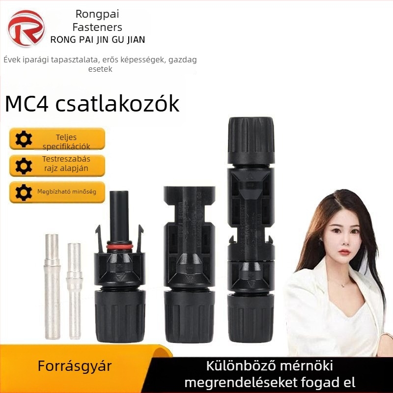 MC4 vízálló fotovoltaikus csatlakozó napelemekhez