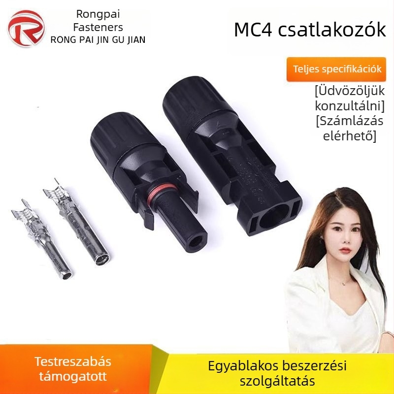 MC4 vízálló fotovoltaikus csatlakozó napelemekhez