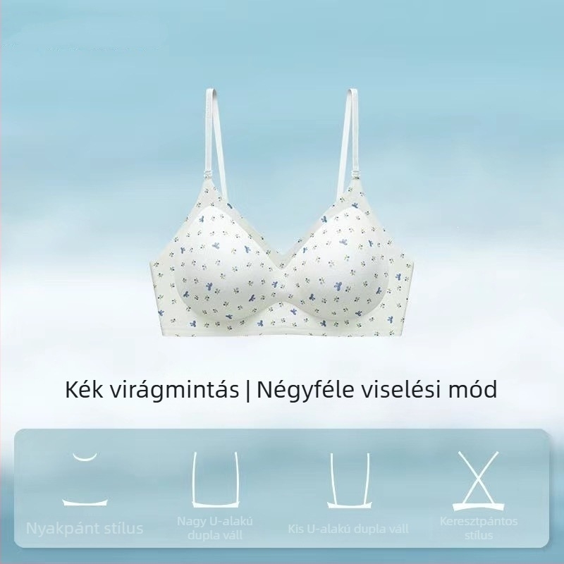 2026 Kényelmes fehérnemű fiatal nőknek, kis méretű mellek támogatás, láthatatlan, lélegző melltartó finom csillogó pántokkal és szép hátsó dizájnnal
