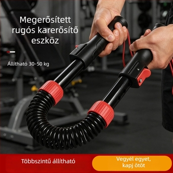 Állítható karerősítő a kar- és mellizmok edzésére, multifunkcionális rugós edzőkar