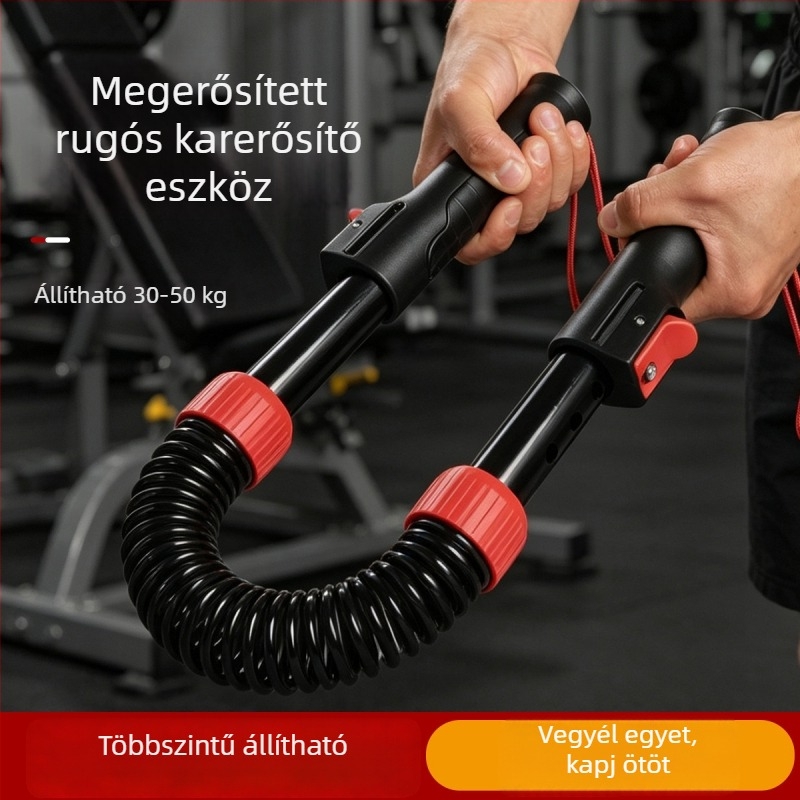 Állítható karerősítő a kar- és mellizmok edzésére, multifunkcionális rugós edzőkar