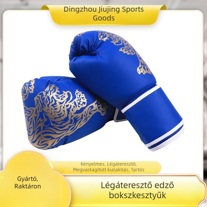 Légáteresztő Muay Thai boxkesztyűk felnőttek és gyerekek számára, edzőkesztyű PU, modell QJ-1