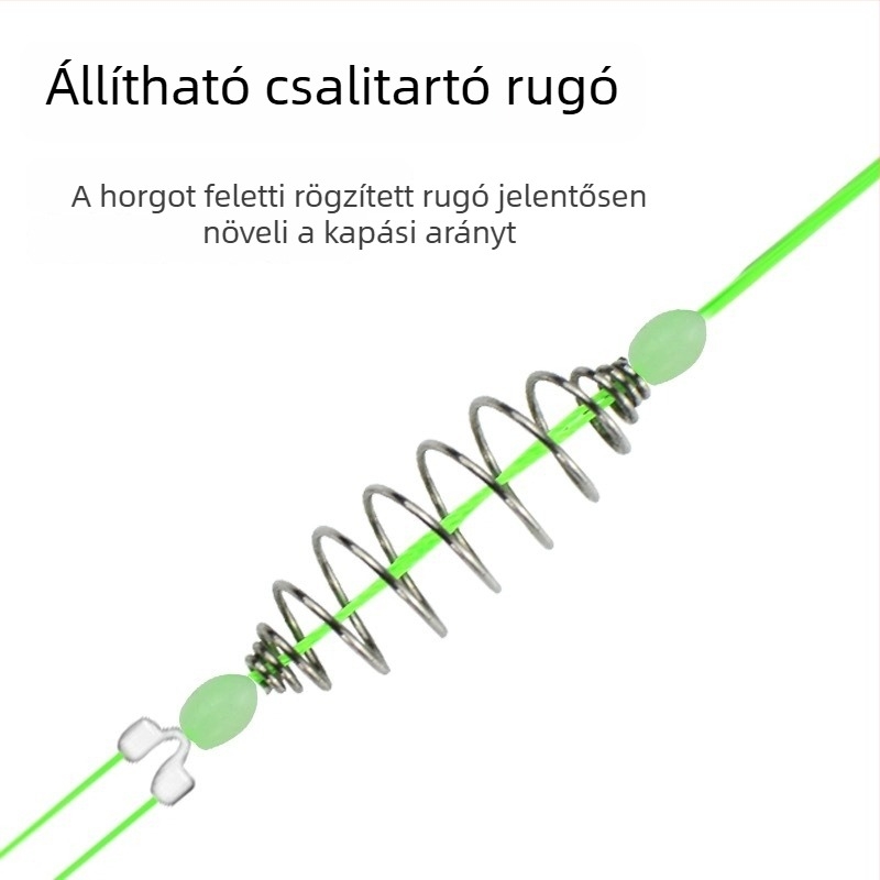 Kézi bottal karc horgászat: rugós alhálóval, dupla horog, víz szörny rig