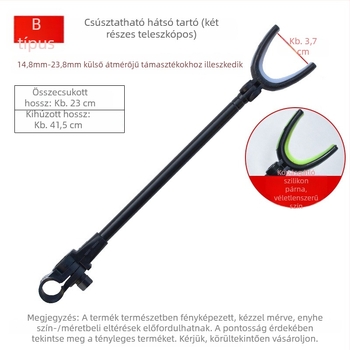 Hátsó felakasztható horgászbot-tartó burkolattal – fém tartozék