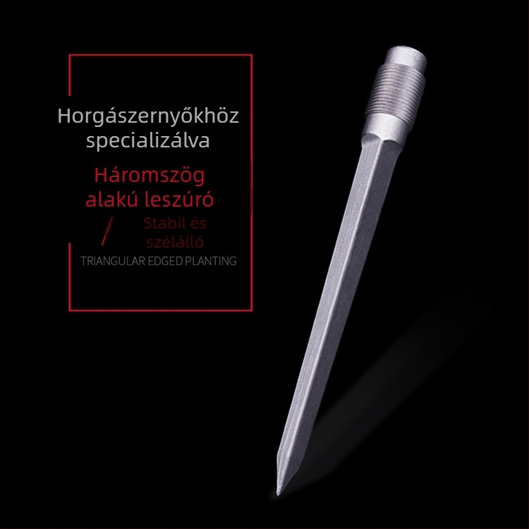 Tianhao Horgonytalp horgászernyőhöz — Alumíniumötvözet, Háromszög alakú fém talp, adapter nélkül