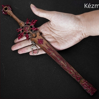 Ötvözetből készült figura: Time-Wheel kard a Pili bábszínházból — dekoratív ajándék