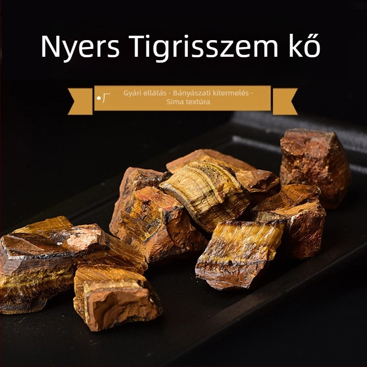 Természetes kristály nyers kő – tigriszem, aromaterápiás diffúzorhoz és ásvány dekorációhoz