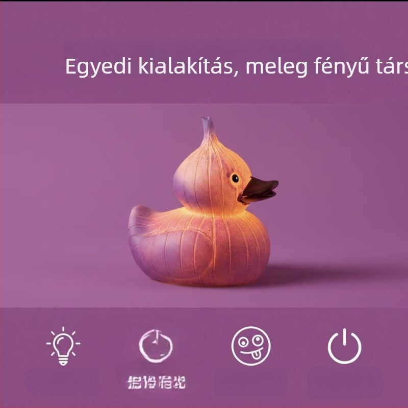 Fénylő kacsa dísz gyantából – kert- és otthoni dekoráció