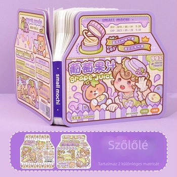 Little Mochi négyzetes jegyzetfüzet a Drink Box sorozatból, lányos stílusú tervező, kiváló rácsos mintával