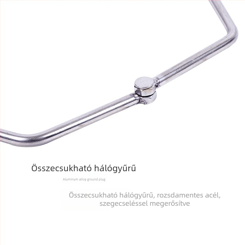 Szilárd rozsdamentes acélból készült halászháló-gyűrű, háromszög alakú összecsukható gyűrű