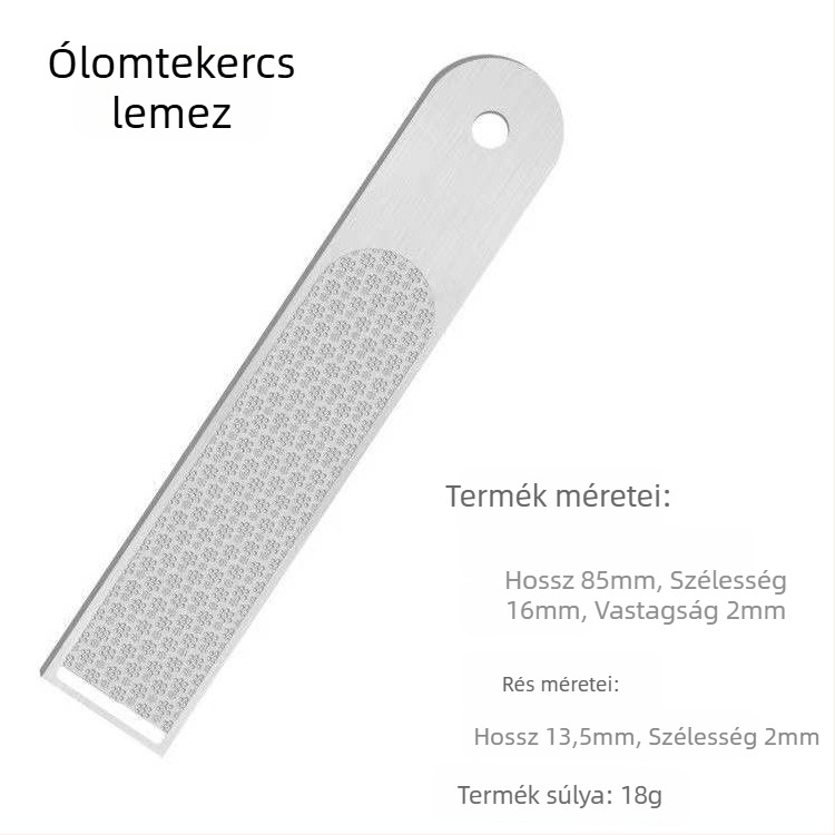 Rozsdamentes acél görgőlemez horgászfelszereléshez, vastagított, hornyolt, kis kiegészítők