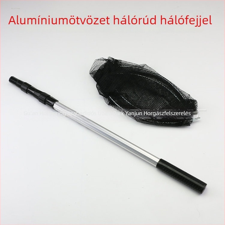 Alumíniumötvözet hálónyél, 2,1 m, teleszkópos vas fej, horgászat kiegészítő