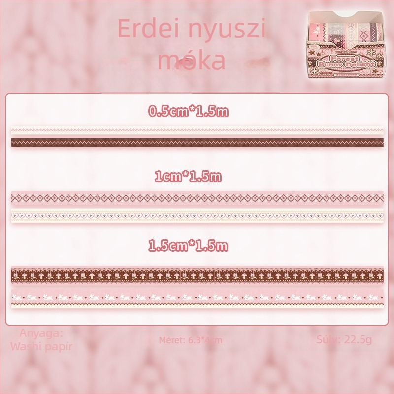 Yuxian Washi-szalag DIY készlet: több jelenet dekoráció, Fair Isle szövés-textúra téma, napló