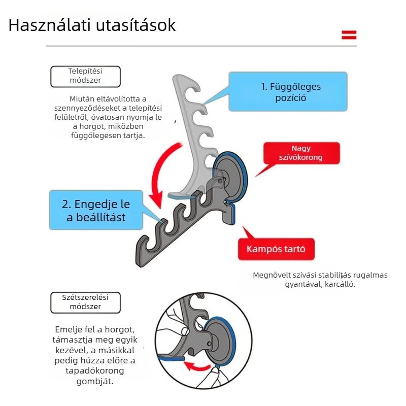 Kültéri használatra szívófejes horgászbot-tartó