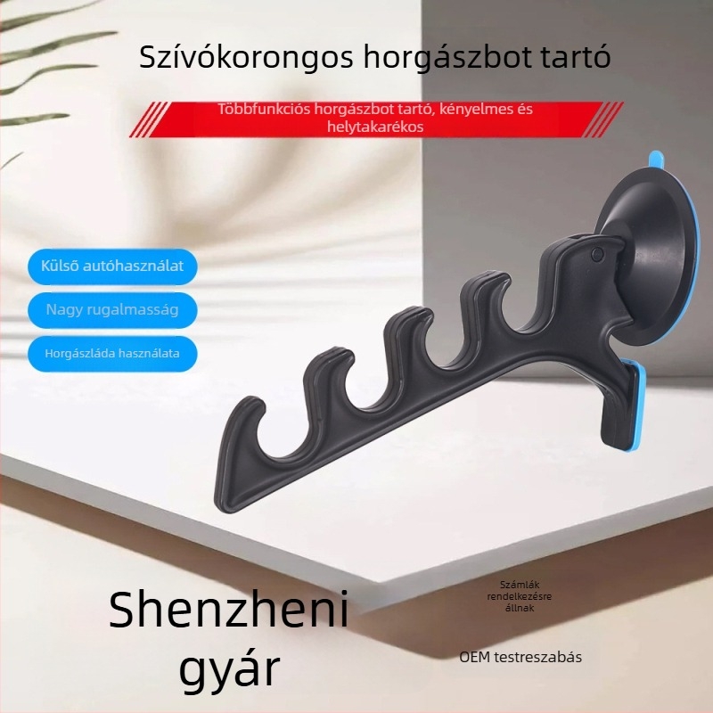 Kültéri használatra szívófejes horgászbot-tartó