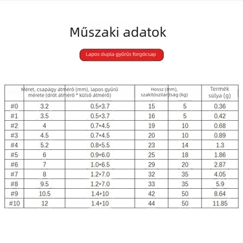 Teljes horgászfelszerelés készlet: nagy sebességű csapágycsukló, sík kettős gyűrű, 8-as alakú gyűrű-csatlakozó
