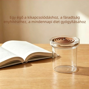 Átlátszó üvegből készült tömjénégető, minimalist nordikus stílus, könnyű luxus teaházhoz, irodához, meditációhoz és dekorációhoz
