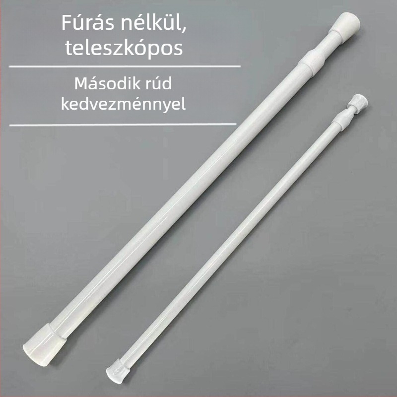 Teleszkópos ruharúd gardróbhoz, erkélyhez és konyhához; zuhanyfüggöny- és ajtófüggönyrú