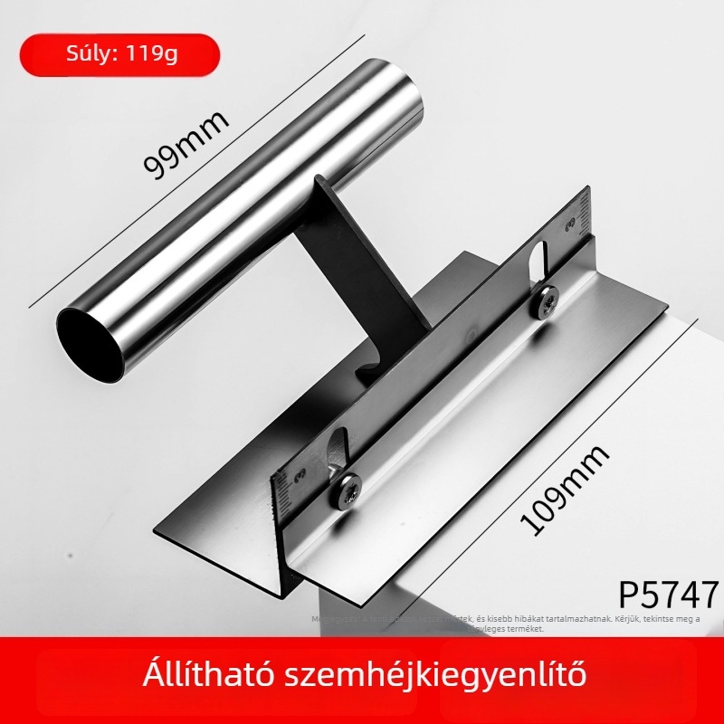 Rozsdamentes acélból készült állítható sarokkiegyenlítő eszköz, glettelő spatula és csempeeszköz