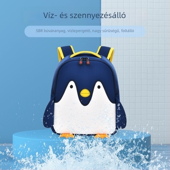 Uniszex pingvines ovis hátizsák nyomtatott logóval, légáteresztő, könnyű, terheléscsökkentő