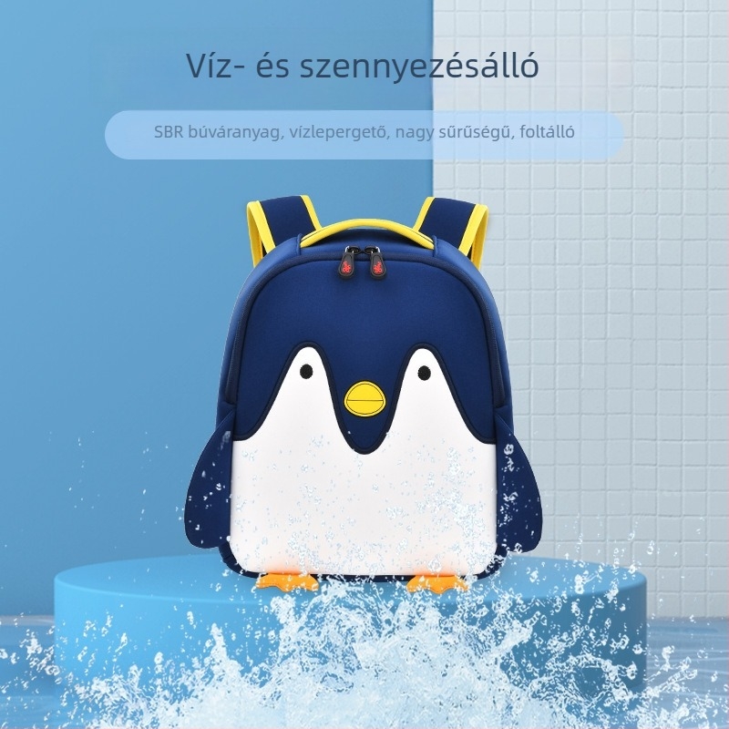 Uniszex pingvines ovis hátizsák nyomtatott logóval, légáteresztő, könnyű, terheléscsökkentő