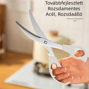 Grillfogó és élelmiszer-klipsz rozsdamentes acélból, szilikon ecsettel, otthoni használatra
