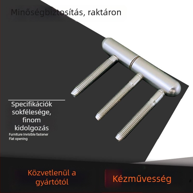 Belső ajtókhoz hárompontos zsanér, T alakú európai stílus, villás lemez, hangszigetelő