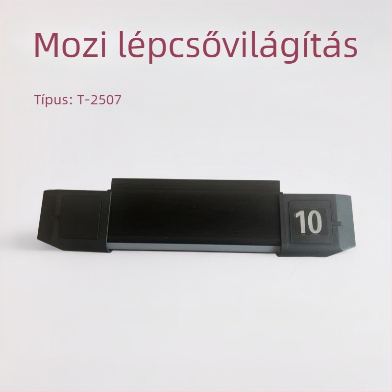 Lépcsőfok világító lámpa számfelirattal, mozi LED számfény