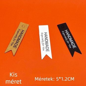 Kézzel készített ruhacímkék kraftpapírból, halfarok formájú dizájnnal