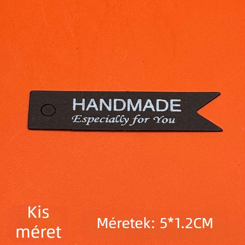 Kézzel készített ruhacímkék kraftpapírból, halfarok formájú dizájnnal