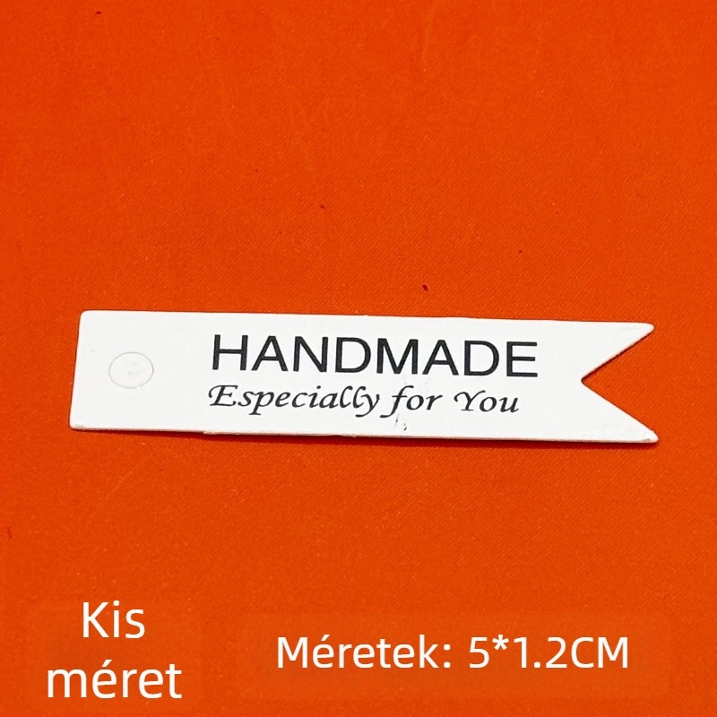 Kézzel készített ruhacímkék kraftpapírból, halfarok formájú dizájnnal