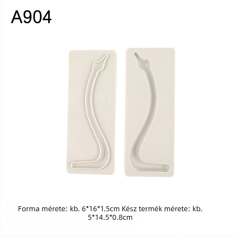 Hattyúnyak szilikon forma tortadíszítéshez fondanttal, 3D csokoládé forma.