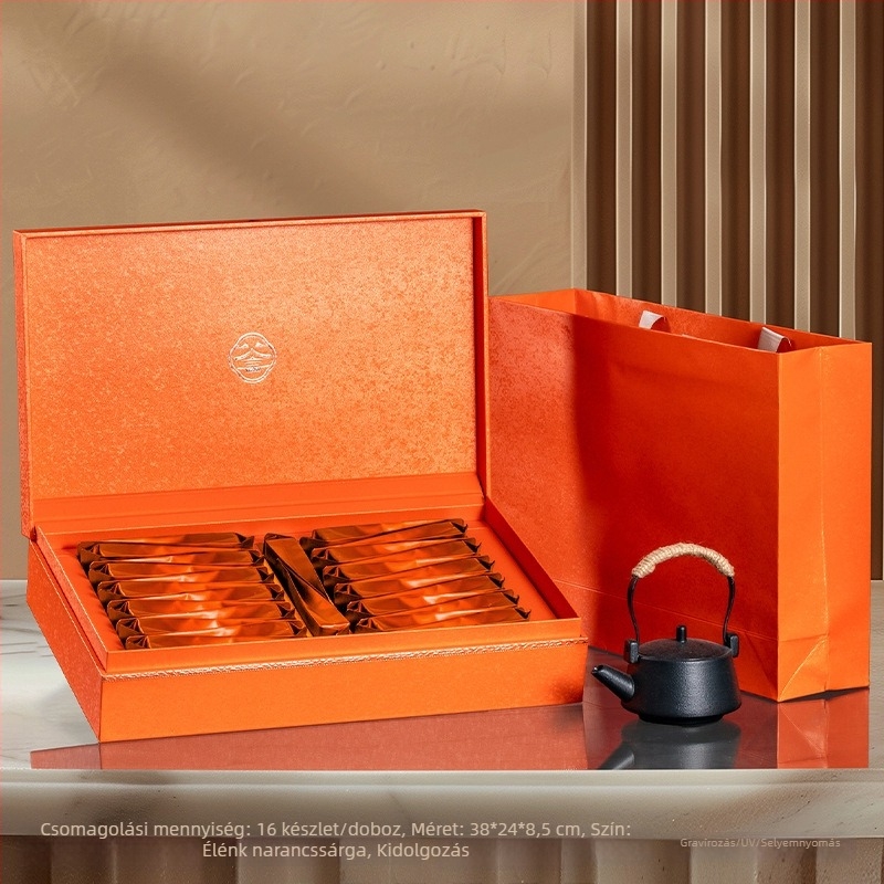 Üres ajándékdoboz nyomtatott Jin Junmei Phoenix Dancong – 250 g zöld tea csomagolás