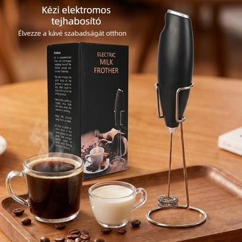 Elektromos tejhabosító, kézi készülék kávéhoz