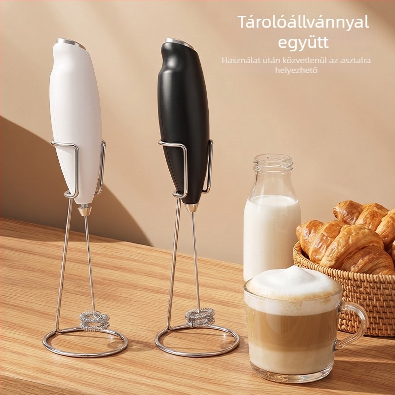 Elektromos tejhabosító, kézi készülék kávéhoz