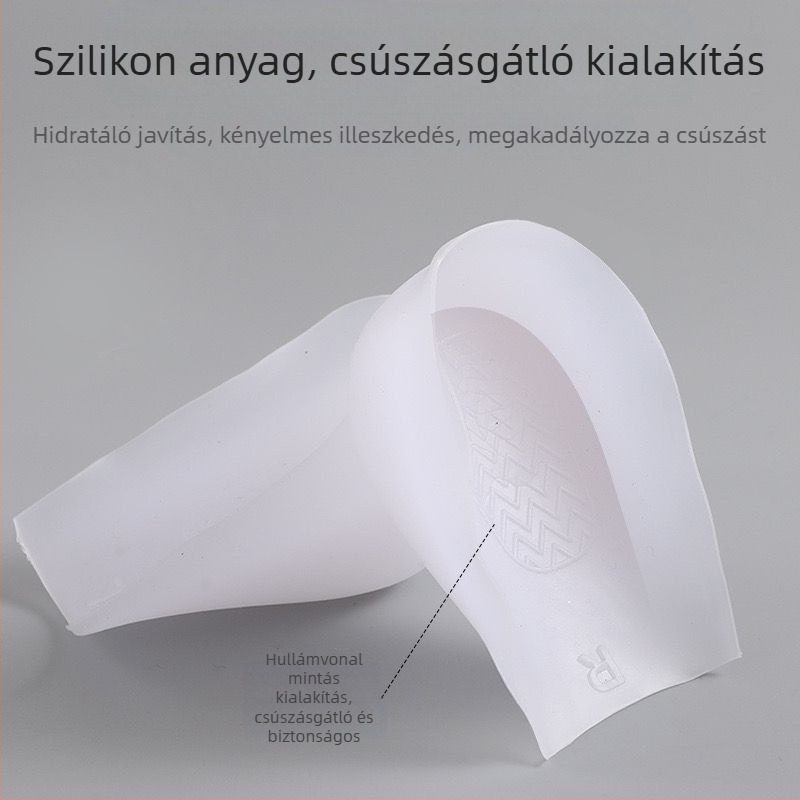 Le- és eltávolítható magasság növelő talpbetét, sarok párnával és félbetéttel, átlátszó bionikus hibrid 4,5 cm