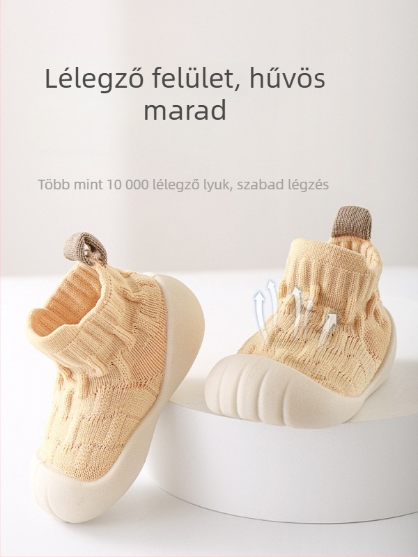 Super Factory Baba padlós zoknik, puha talppal, tavasz–ősz, csúszásmentes járásbiztos lábbeli, uniszex