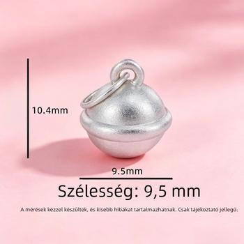 S999 Tiszta ezüst harang medál, DIY kézzel készített szőtt karkötőhöz, nyaklánchoz és bokalánchoz – ezüst ékszerkiegészítő