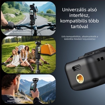 HD kézi zseb-gimbal kamera vlogoláshoz és kültéri felvételekhez, stabilizálás