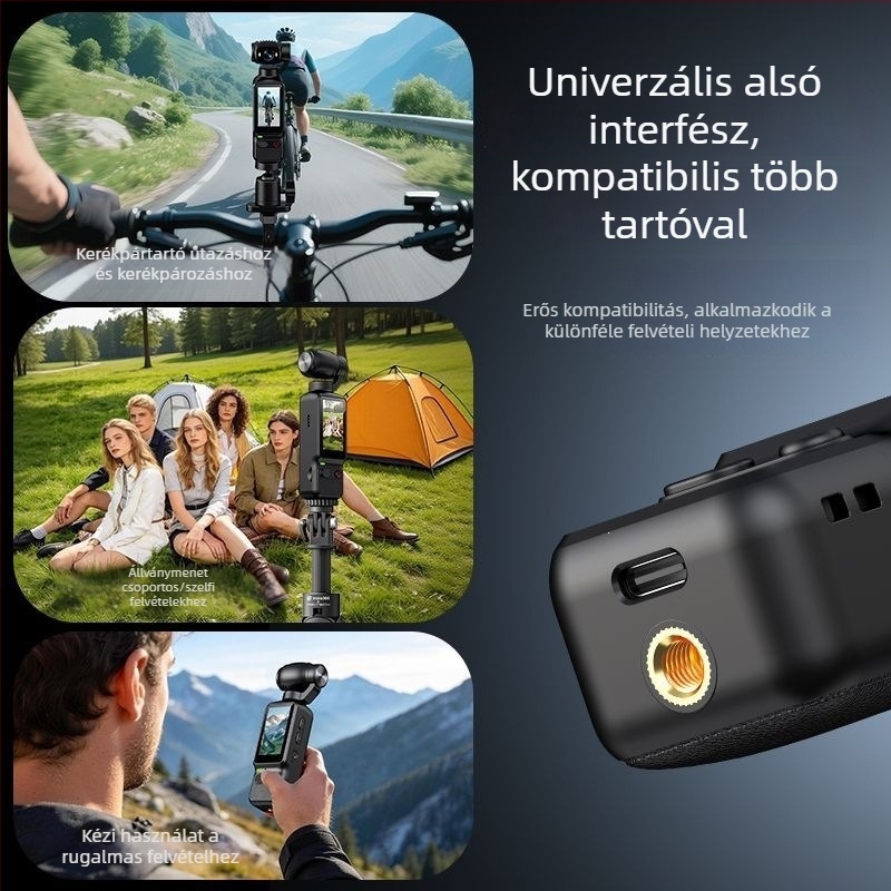 HD kézi zseb-gimbal kamera vlogoláshoz és kültéri felvételekhez, stabilizálás