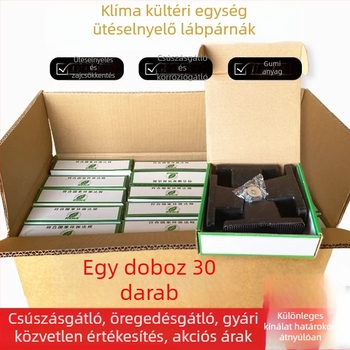 Gumikból készült ütéscsillapító párna kültéri klímaberendezéshez, rezgéscsillapító alap, hangszigetelő, univerzális vastag négyszögletes párna