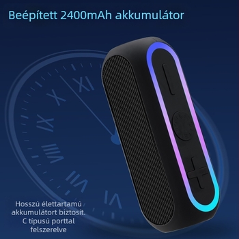 25W-os Bluetooth hangszóró, mélybasszusú, hordozható kültéri hangszer TF-kártya slottal