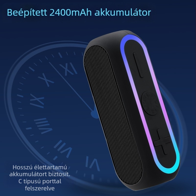 25W-os Bluetooth hangszóró, mélybasszusú, hordozható kültéri hangszer TF-kártya slottal