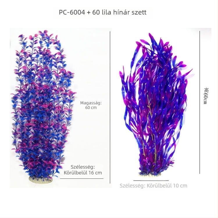 60 cm vízi növények és tengeri algák kombinációja — szimulált mini tájkép bonsai asztali dekoráció