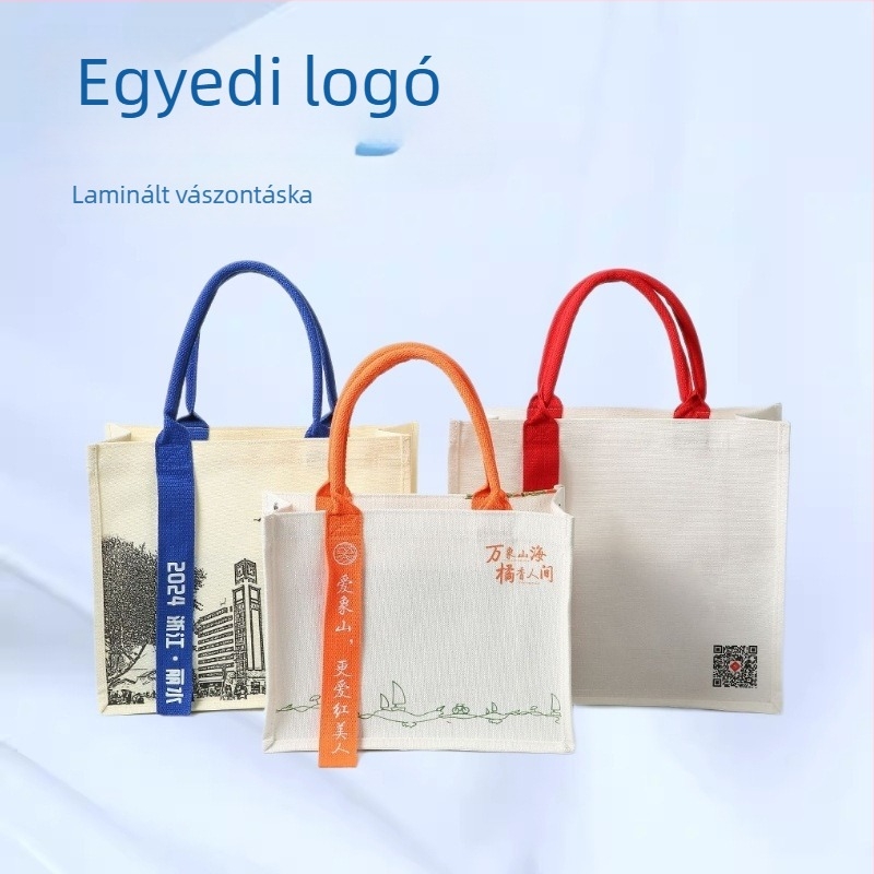 Laminált vászon táska, szalaggal ellátott tote táska, cipzáras táska, húzózsinóros táska, pamut tote táska, hálós táska, bársony táska