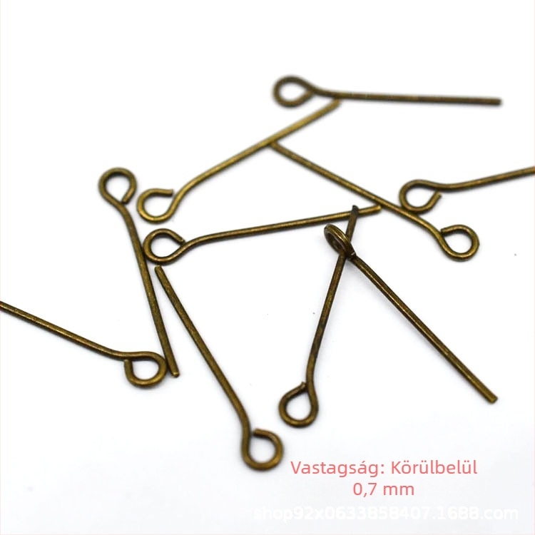 9 alakú ékszer-tűk, DIY ékszerkészítéshez használt tűk, kb. 1000 db/csomag