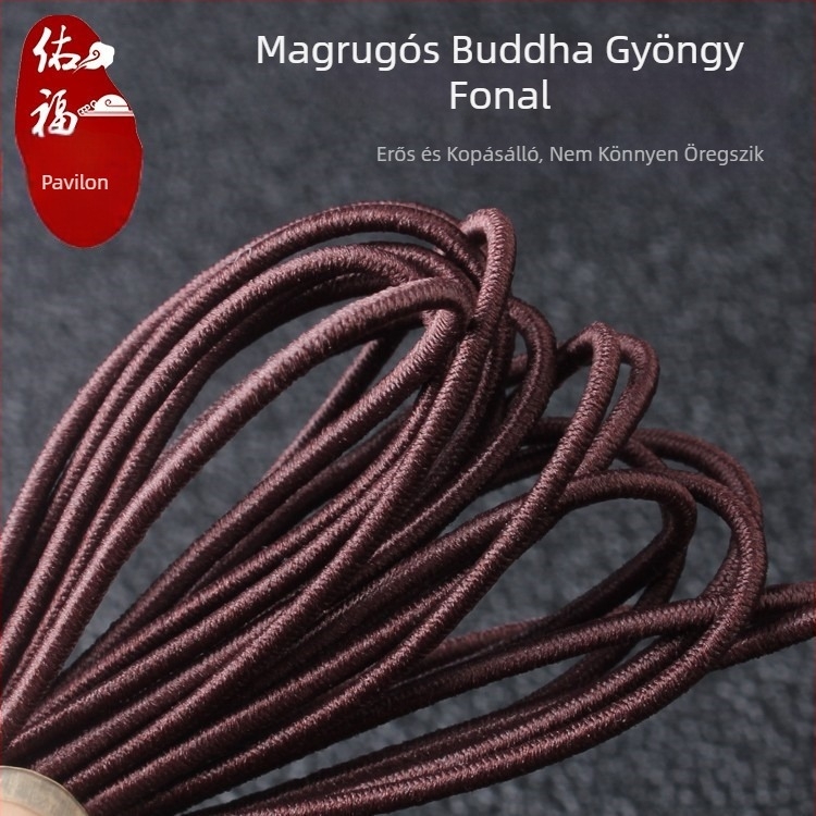 0,6–1,5 mm vastag magkötésű rugalmas damil karkötőhöz, csillag- és holdszemű gyöngyök, Bodhi magok, Phoenix-eye gyöngyök és kislevelű rózsafa gyöngyök