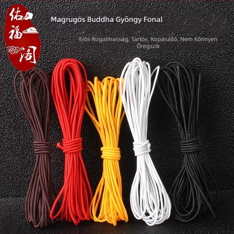 0,6–1,5 mm vastag magkötésű rugalmas damil karkötőhöz, csillag- és holdszemű gyöngyök, Bodhi magok, Phoenix-eye gyöngyök és kislevelű rózsafa gyöngyök