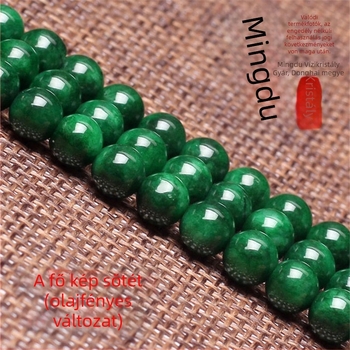 8A zöld jadeit chalcedon szabad gyöngyök DIY ékszerekhez